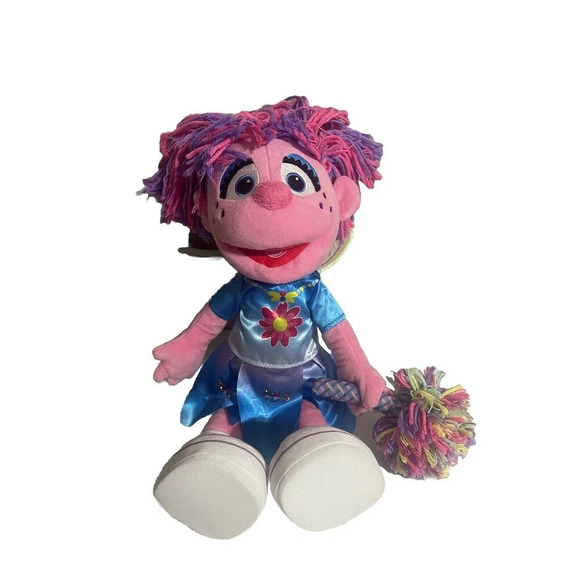Flower ABBY CADABBY Pink Plush Sesame Street Place 13” Stuffed Toy RARE - Picture 1 of 16
